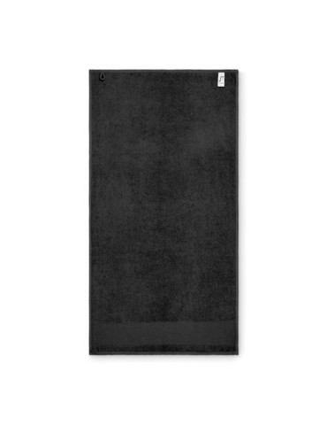 ISLAND 50 Serviette à main en coton Couleurs : noir objet promo petit budget