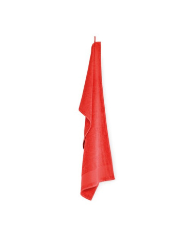 ISLAND 50 Serviette à main en coton Couleurs : rouge personnalisable avec votre logo