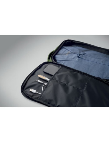 FLYSAFE Sac à dos taille cabine Couleurs : vert foncé objet promotionnel éco-responsable
