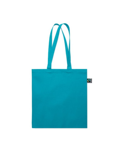 OSOLE++ COLOUR Sac shopping Fairtrade 180 gr Couleurs : turquoise cadeau collaborateur premium