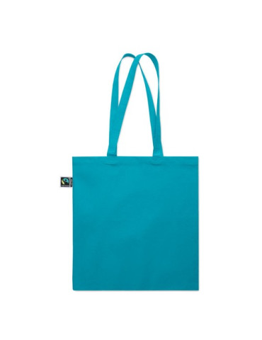OSOLE++ COLOUR Sac shopping Fairtrade 180 gr Couleurs : turquoise impression logo haute qualité