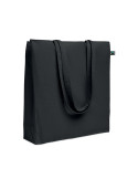 OSOLE++ COLOUR Sac shopping Fairtrade 180 gr Couleurs : noir accessoire événementiel unique