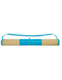 RAFIA Natte plage paille naturelle Couleurs : turquoise personnalisable avec votre logo