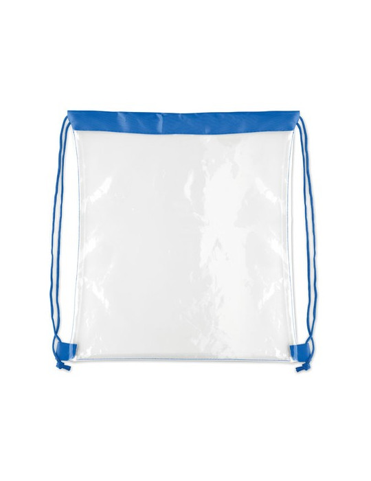 USEE Sac à cordon transparent Couleurs : bleu royal objet promotionnel éco-responsable