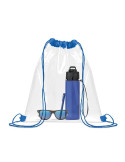 USEE Sac à cordon transparent Couleurs : bleu royal personnalisation rapide en France
