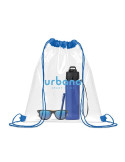 USEE Sac à cordon transparent Couleurs : bleu royal goodies entreprise design
