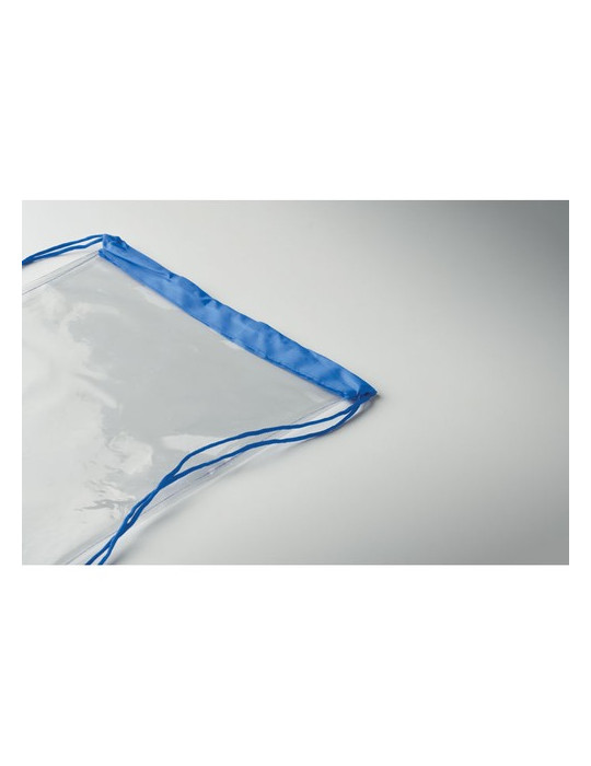 USEE Sac à cordon transparent Couleurs : bleu royal impression logo haute qualité