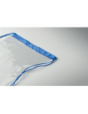 USEE Sac à cordon transparent Couleurs : bleu royal impression logo haute qualité
