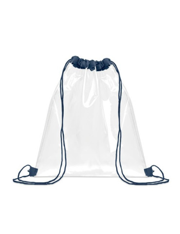 USEE Sac à cordon transparent Couleurs : bleu marine cadeau entreprise pas cher