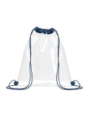 USEE Sac à cordon transparent Couleurs : bleu marine cadeau entreprise pas cher