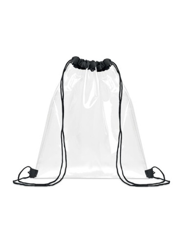 USEE Sac à cordon transparent Couleurs : noir personnalisable avec votre logo