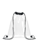 USEE Sac à cordon transparent Couleurs : noir personnalisable avec votre logo