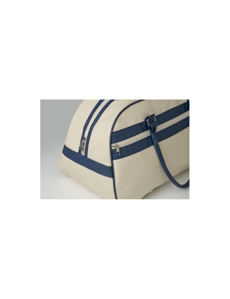 NOSTALGIC Sac de sport en PU Couleurs : beige impression logo haute qualité