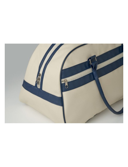 NOSTALGIC Sac de sport en PU Couleurs : beige impression logo haute qualité