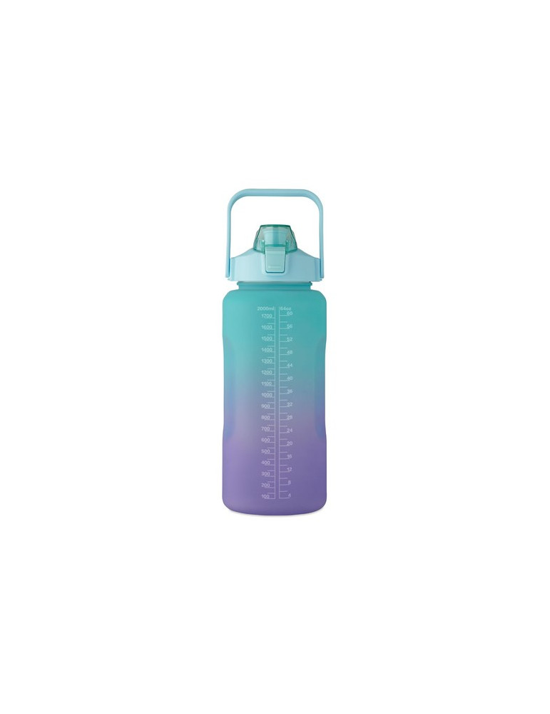 ACTIVATE MAX Bouteille d'eau RPET 2L Couleurs : turquoise marquage laser ultra précis