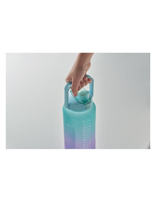 ACTIVATE MAX Bouteille d'eau RPET 2L Couleurs : turquoise impression logo haute qualité