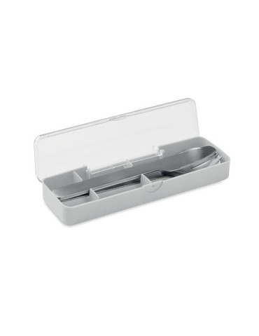 MESTECK Couverts en acier inoxydable Couleurs : gris cadeau client original