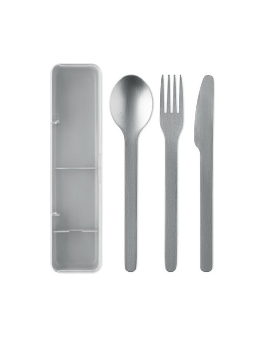 MESTECK Couverts en acier inoxydable Couleurs : gris personnalisation sur mesure