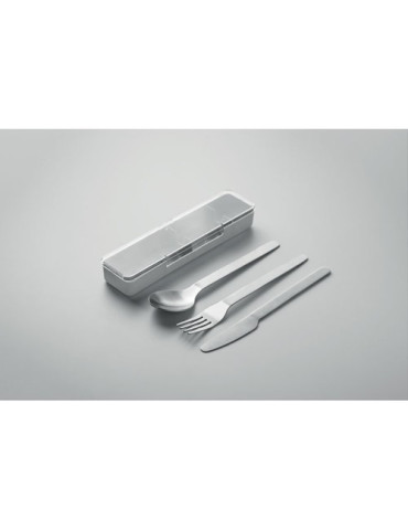 MESTECK Couverts en acier inoxydable Couleurs : gris goodies publicitaire durable