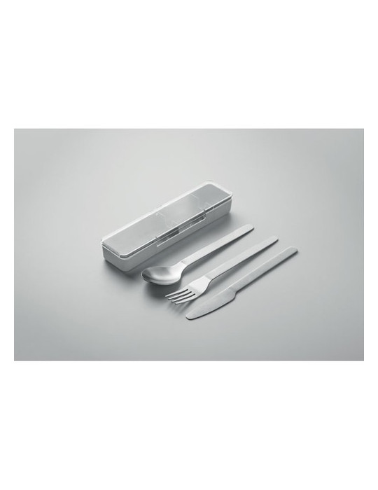 MESTECK Couverts en acier inoxydable Couleurs : gris goodies publicitaire durable