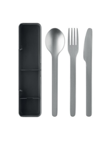 MESTECK Couverts en acier inoxydable Couleurs : noir goodies personnalisé en stock