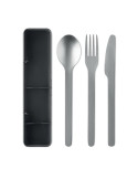 MESTECK Couverts en acier inoxydable Couleurs : noir goodies personnalisé en stock