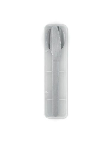 MESTECK Couverts en acier inoxydable Couleurs : blanc objet promotionnel éco-responsable