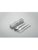 MESTECK Couverts en acier inoxydable Couleurs : blanc cadeau entreprise pas cher