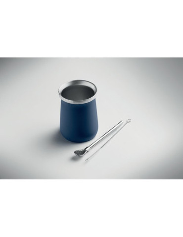 MIYERBA Tasse à thé Yerba maté Couleurs : bleu marine accessoire événementiel unique