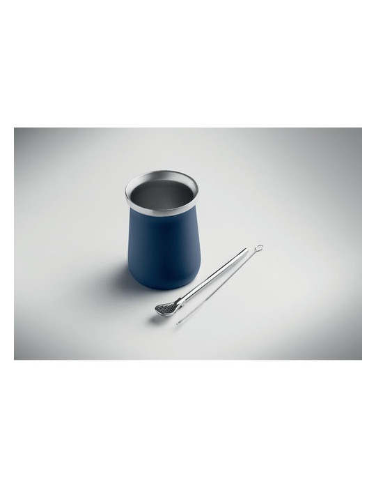 MIYERBA Tasse à thé Yerba maté Couleurs : bleu marine accessoire événementiel unique