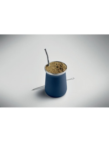 MIYERBA Tasse à thé Yerba maté Couleurs : bleu marine objet publicitaire robuste