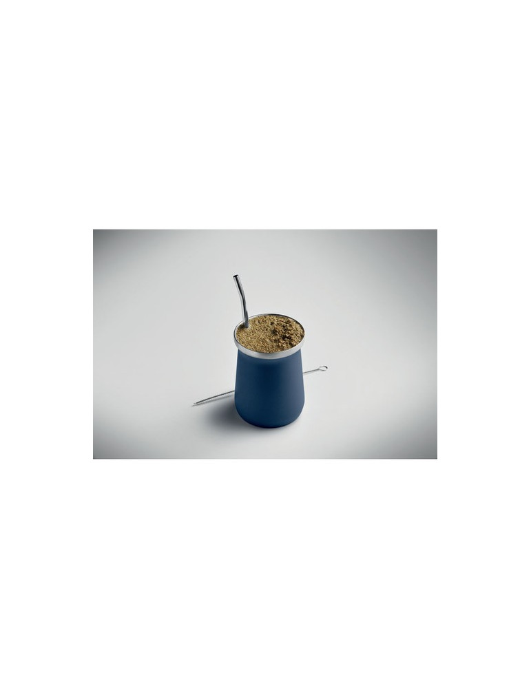 MIYERBA Tasse à thé Yerba maté Couleurs : bleu marine objet publicitaire robuste