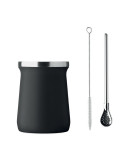 MIYERBA Tasse à thé Yerba maté Couleurs : noir marquage laser ultra précis