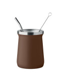 MIYERBA Tasse à thé Yerba maté Couleurs : marron personnalisable avec votre logo