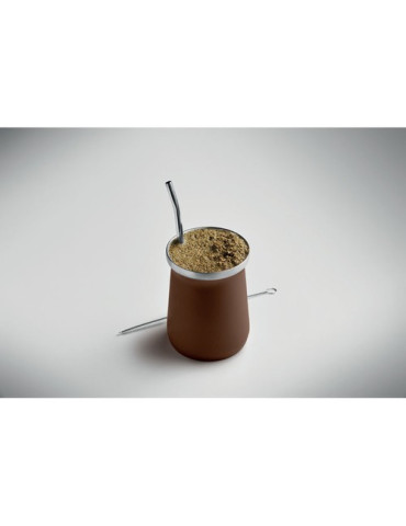 MIYERBA Tasse à thé Yerba maté Couleurs : marron goodies personnalisé en stock