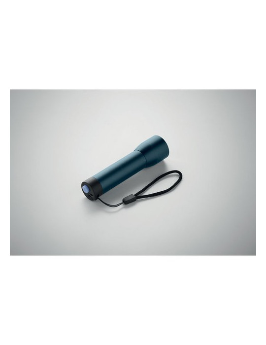 LUMEZO Lampe rechargeable en alu. Couleurs : bleu marine personnalisable avec votre logo