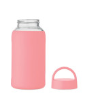 BORIS Bouteille verre borosilicate Couleurs : rose bébé cadeau entreprise pas cher