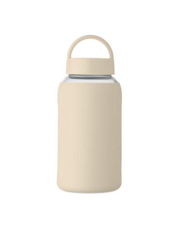 BORIS Bouteille verre borosilicate Couleurs : beige cadeau client original