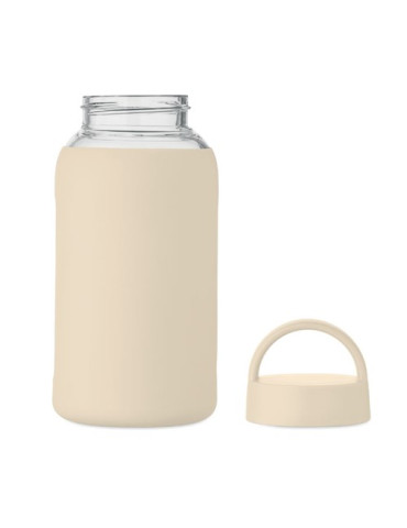 BORIS Bouteille verre borosilicate Couleurs : beige marquage couleur éclatante