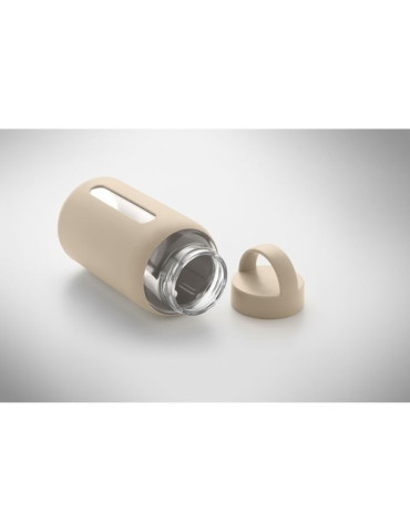 BORIS Bouteille verre borosilicate Couleurs : beige goodies publicitaire durable