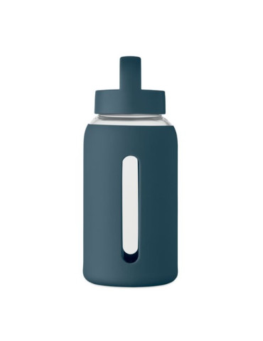 BORIS Bouteille verre borosilicate Couleurs : bleu marine cadeau affaires élégant