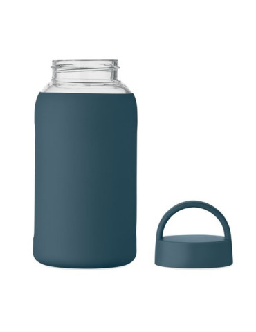 BORIS Bouteille verre borosilicate Couleurs : bleu marine impression haute définition