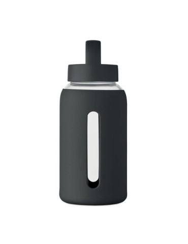 BORIS Bouteille verre borosilicate Couleurs : noir goodies personnalisé en stock