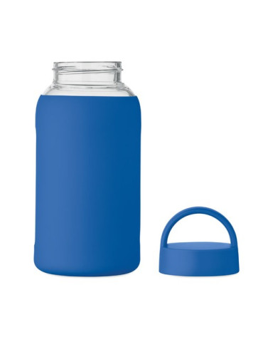 BORIS Bouteille verre borosilicate Couleurs : bleu royal objet promotionnel éco-responsable