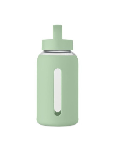 BORIS Bouteille verre borosilicate Couleurs : vert menthe personnalisation sur mesure