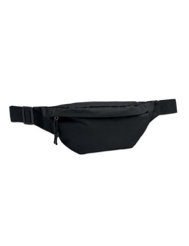 HIPLA Sac banane en 600D RPET Couleurs : noir personnalisable avec votre logo