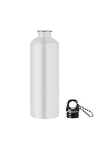RE-ONE MOSS Bouteille à simple paroi 1L Couleurs : blanc personnalisable avec votre logo