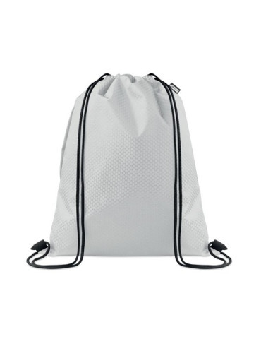 DAYKIT Sac à cordon en 420D RPET Couleurs : blanc cadeau entreprise pas cher