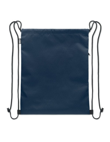 DAYKIT Sac à cordon en 420D RPET Couleurs : bleu impression logo haute qualité
