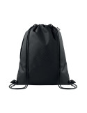DAYKIT Sac à cordon en 420D RPET Couleurs : noir personnalisable avec votre logo